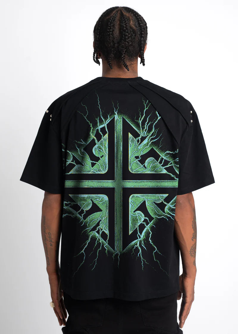 Obsidian Black Electroshock Therapy Tee (Black) - 279OBETT