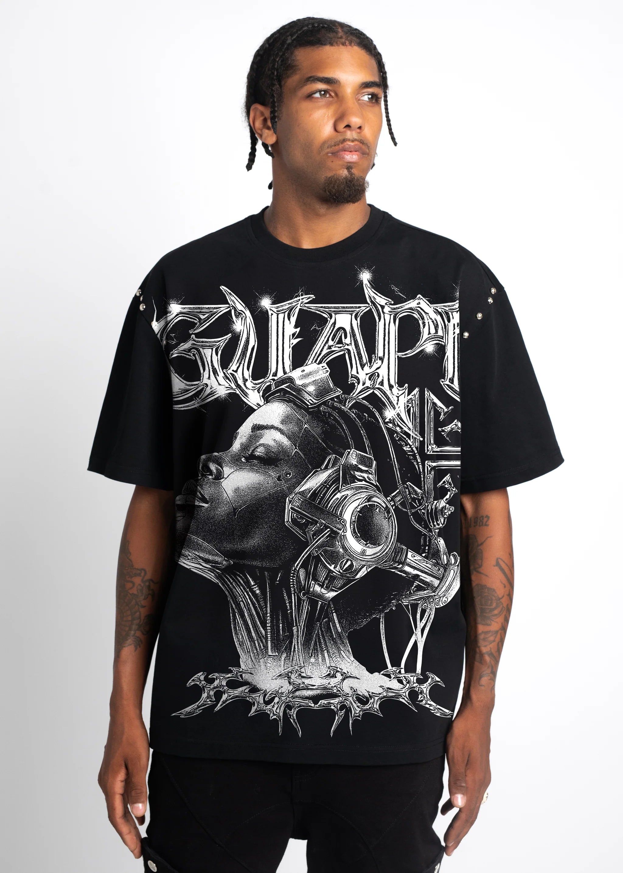 Obsidian Black Cyborg Tee (Black) - 256OBCT