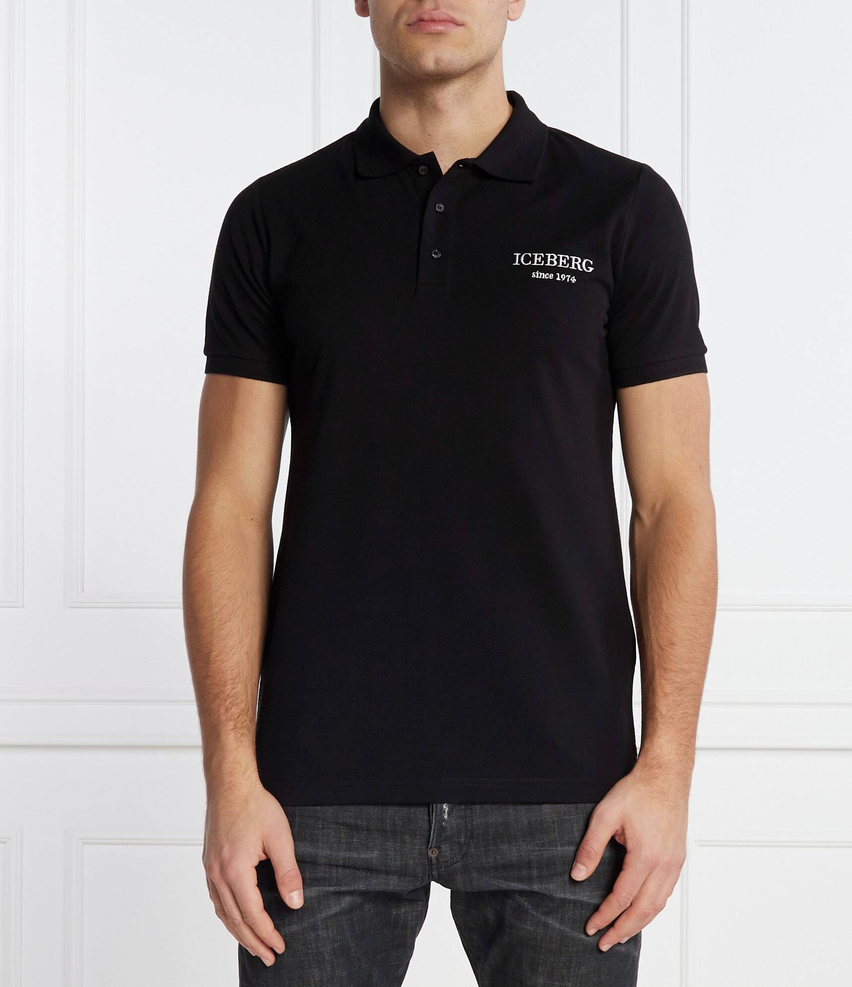 Iceberg Logo L5 Polo Shirt (Black) 