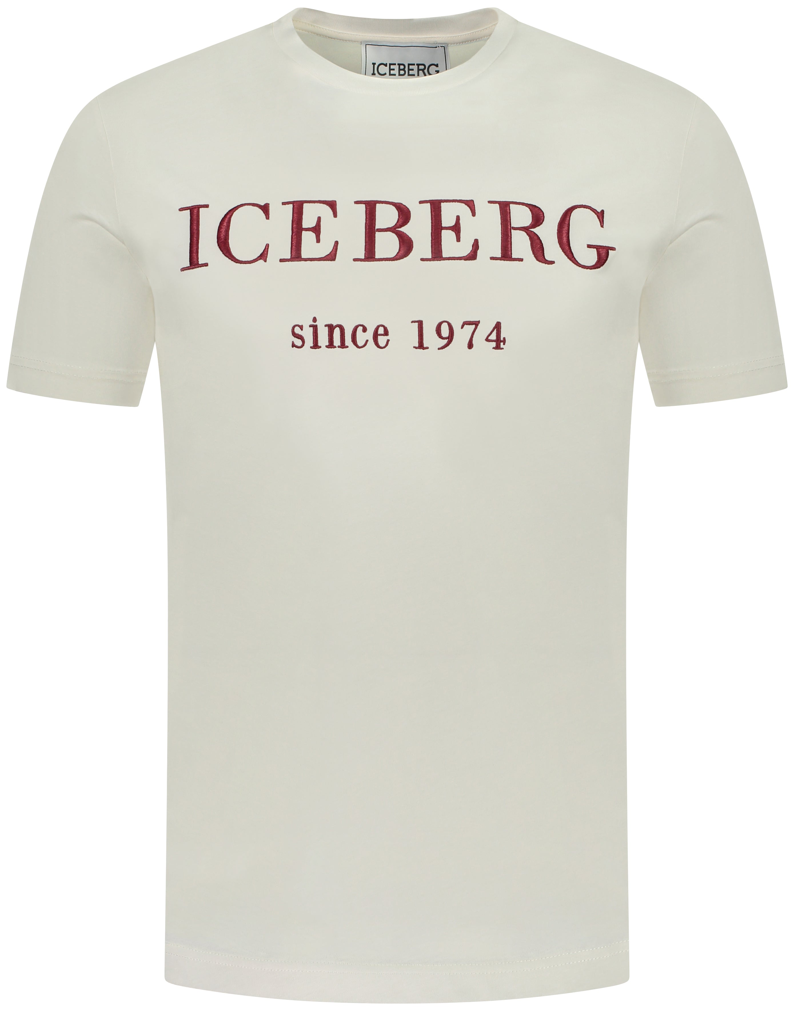 Maroon Embroidered Logo T-shirt (Cream)