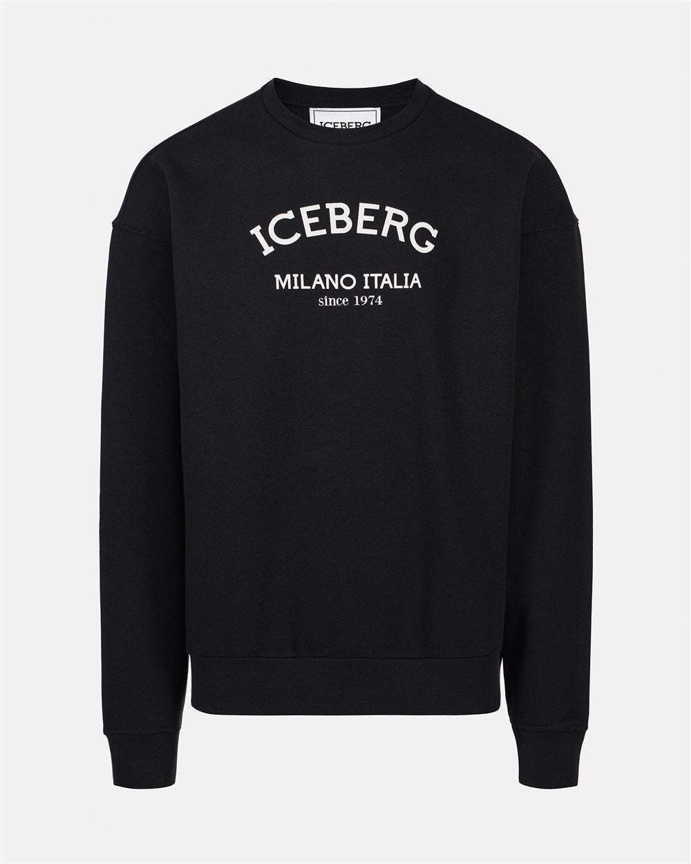 Crew-neck sweatshirt with logo (Black) 