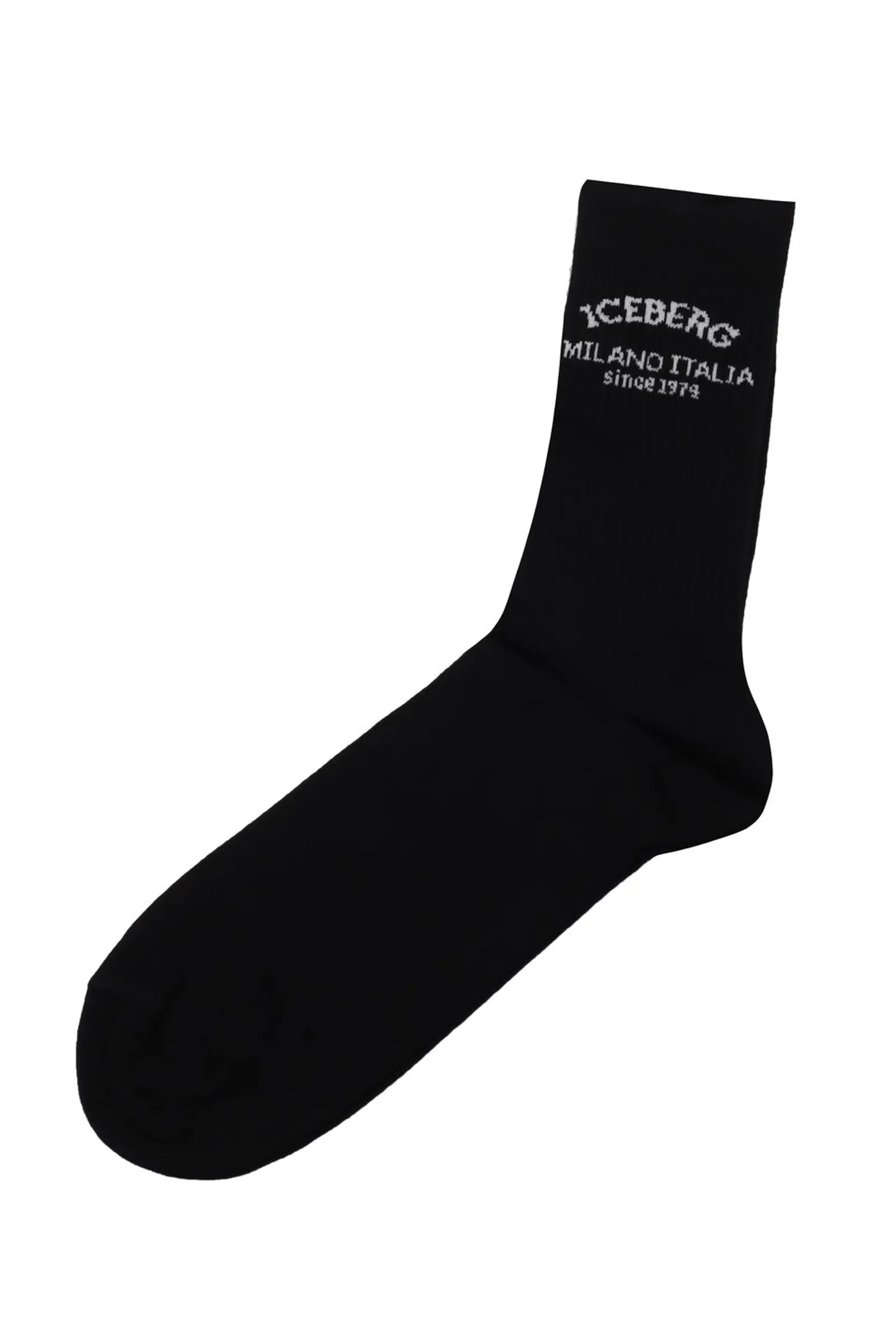 Iceberg Embroidered Logo Socks (Black)