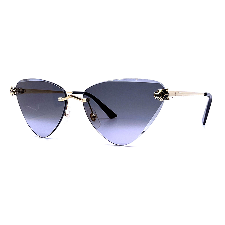 Metal Sunglass Gold With Grey - CCT0399S001