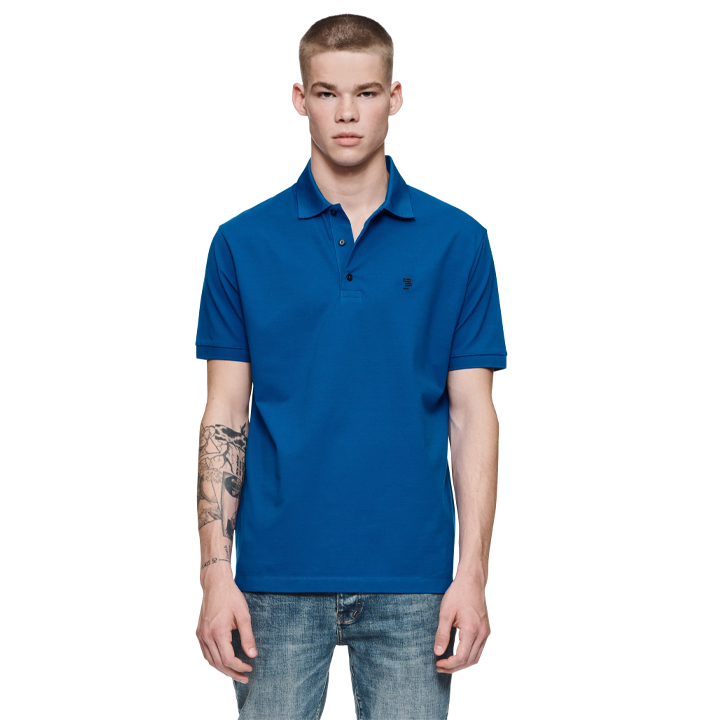 Pique Knit Polo (Blue) - PP125MPPB423