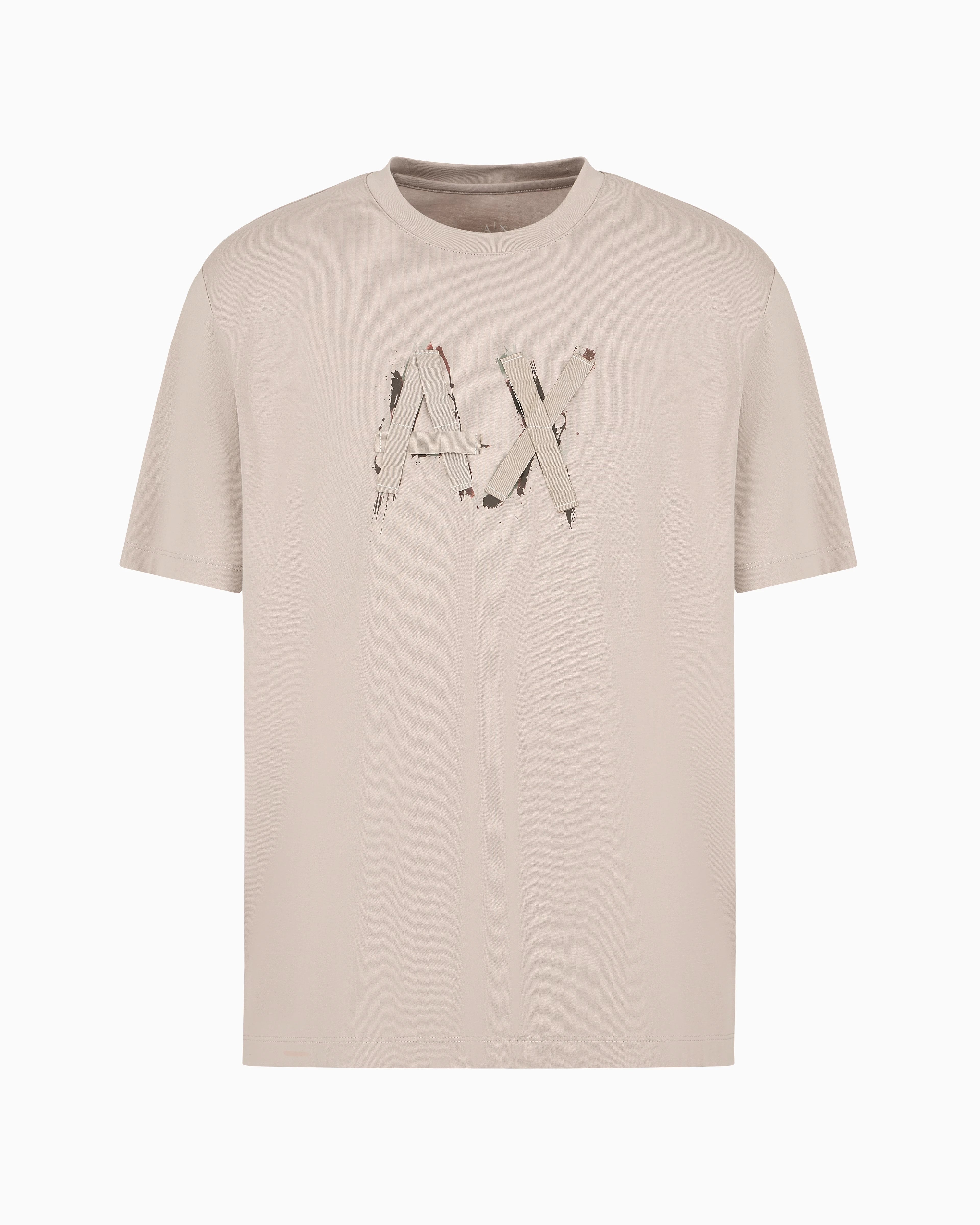 Regular Fit T-shirt With Brush Stroke Logo In Asv Cotton