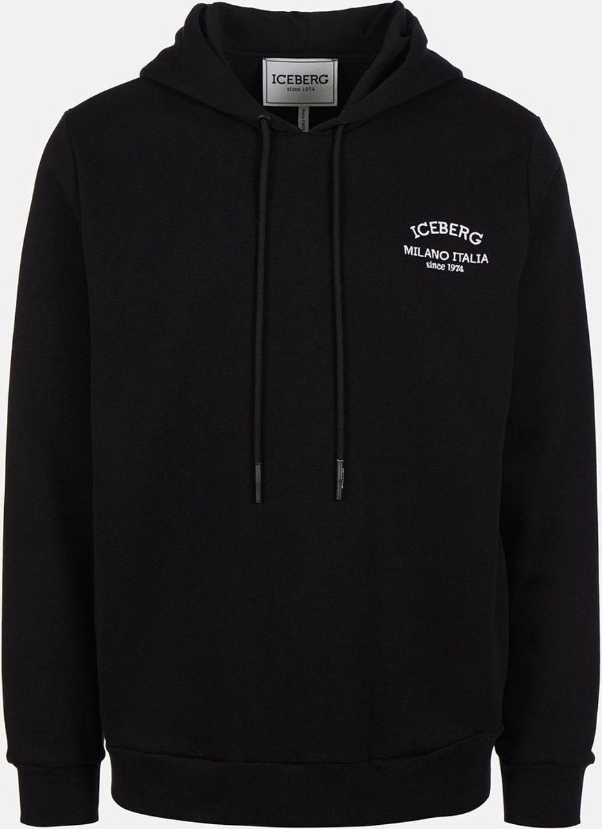 Embroidered Logo Sweat Hoody (Black) 