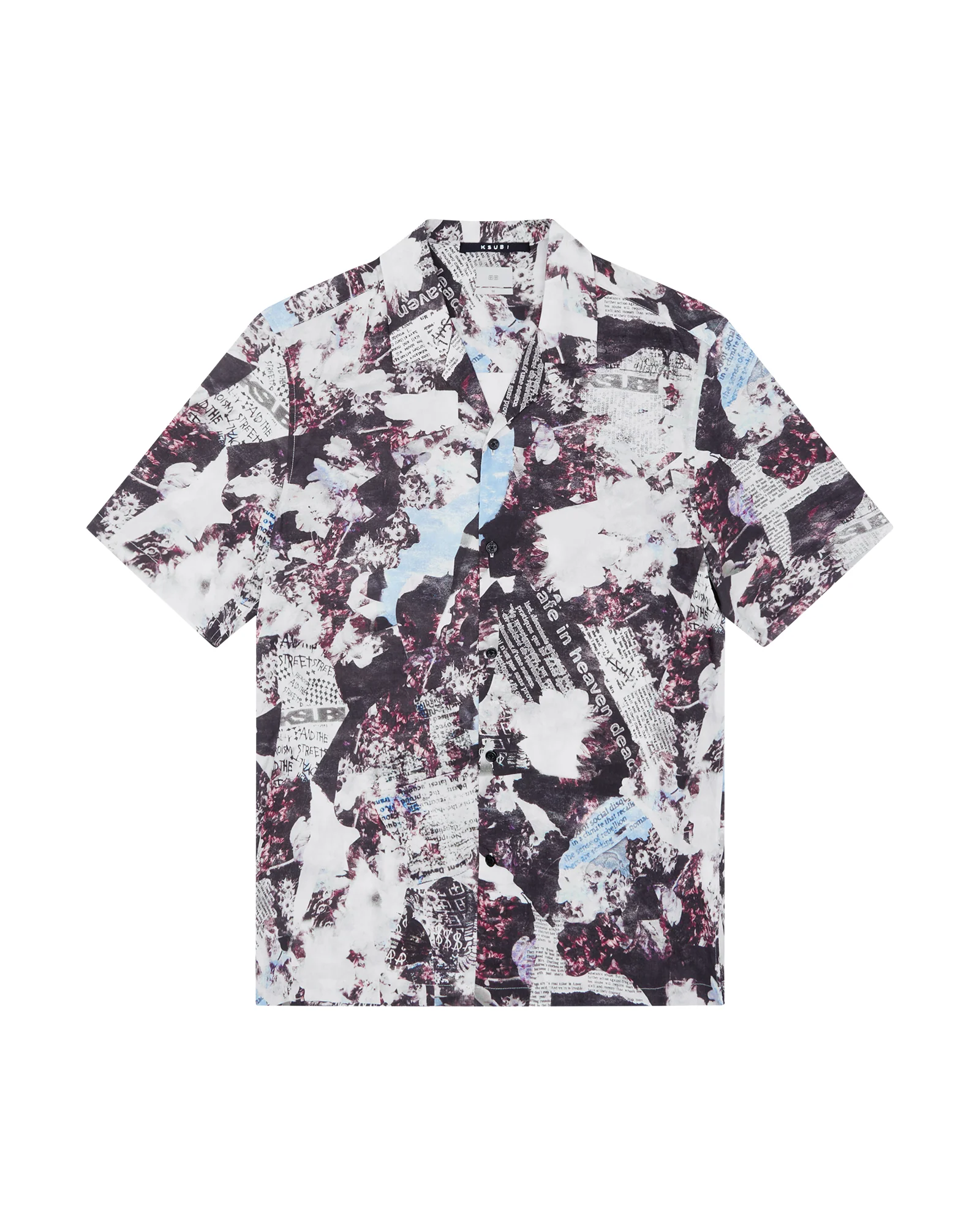 Ksubi The Chop Up Resort Ss Shirt Multi is a regular fitted, short sleeve shirt. Made from premium tencel, this resort shirt has button placket closure, and features a seasonal Ksubi yardage print.