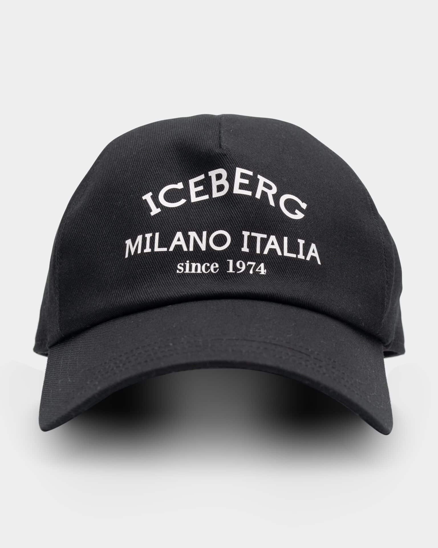 Iceberg Logo Baseball Cap (Black)