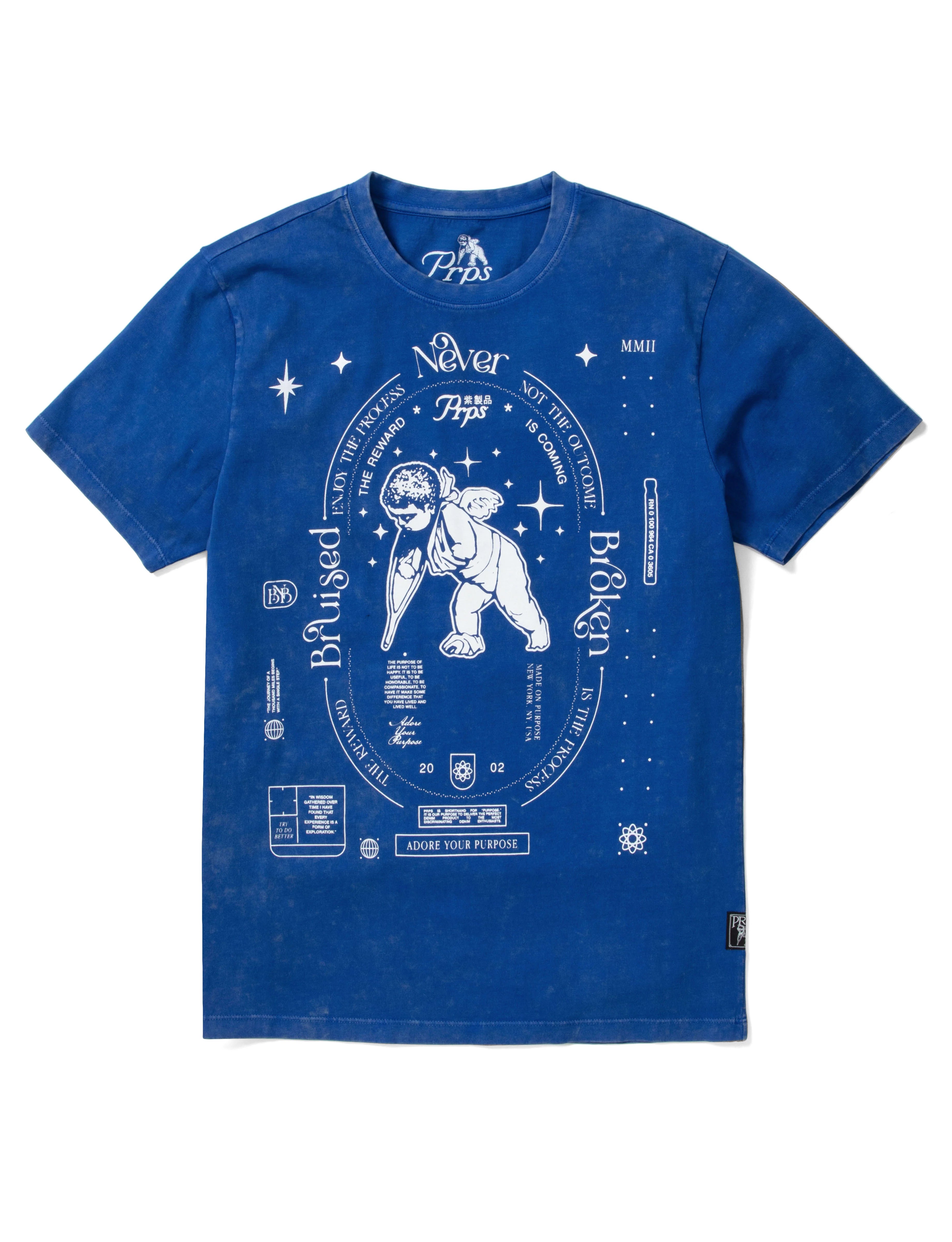 Our Miyazaki Tee has a mineral wash and screen printed graphics.