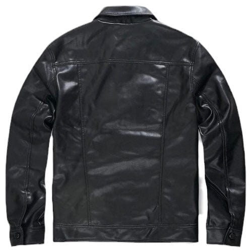 Jc Faux Leather Jacket (Black) - JJ1218BLK