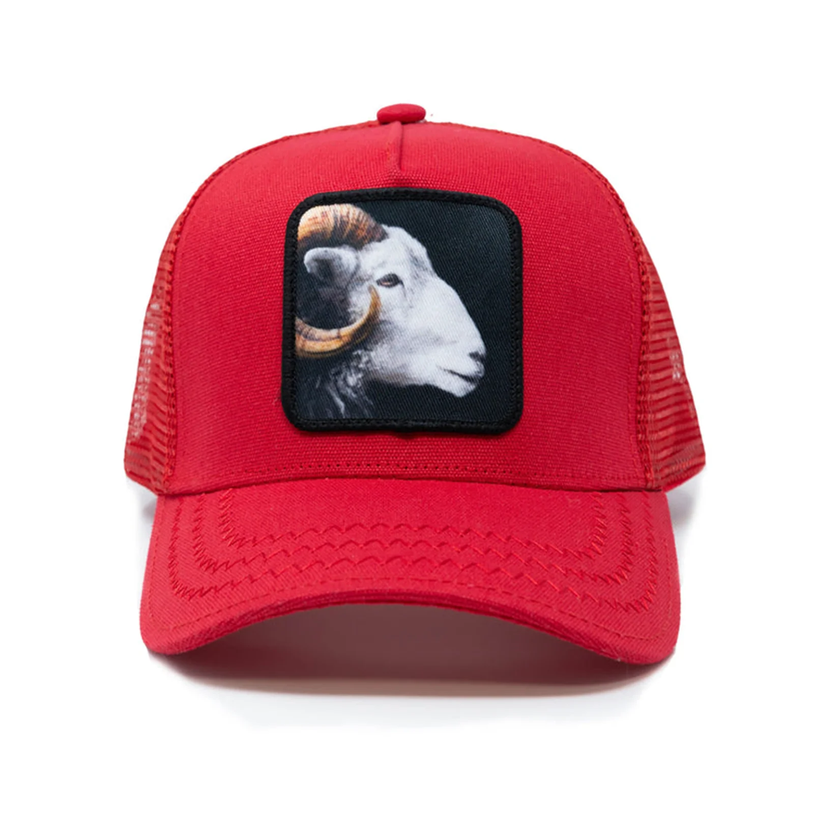 Goat Red Trucker Hat (Red) 