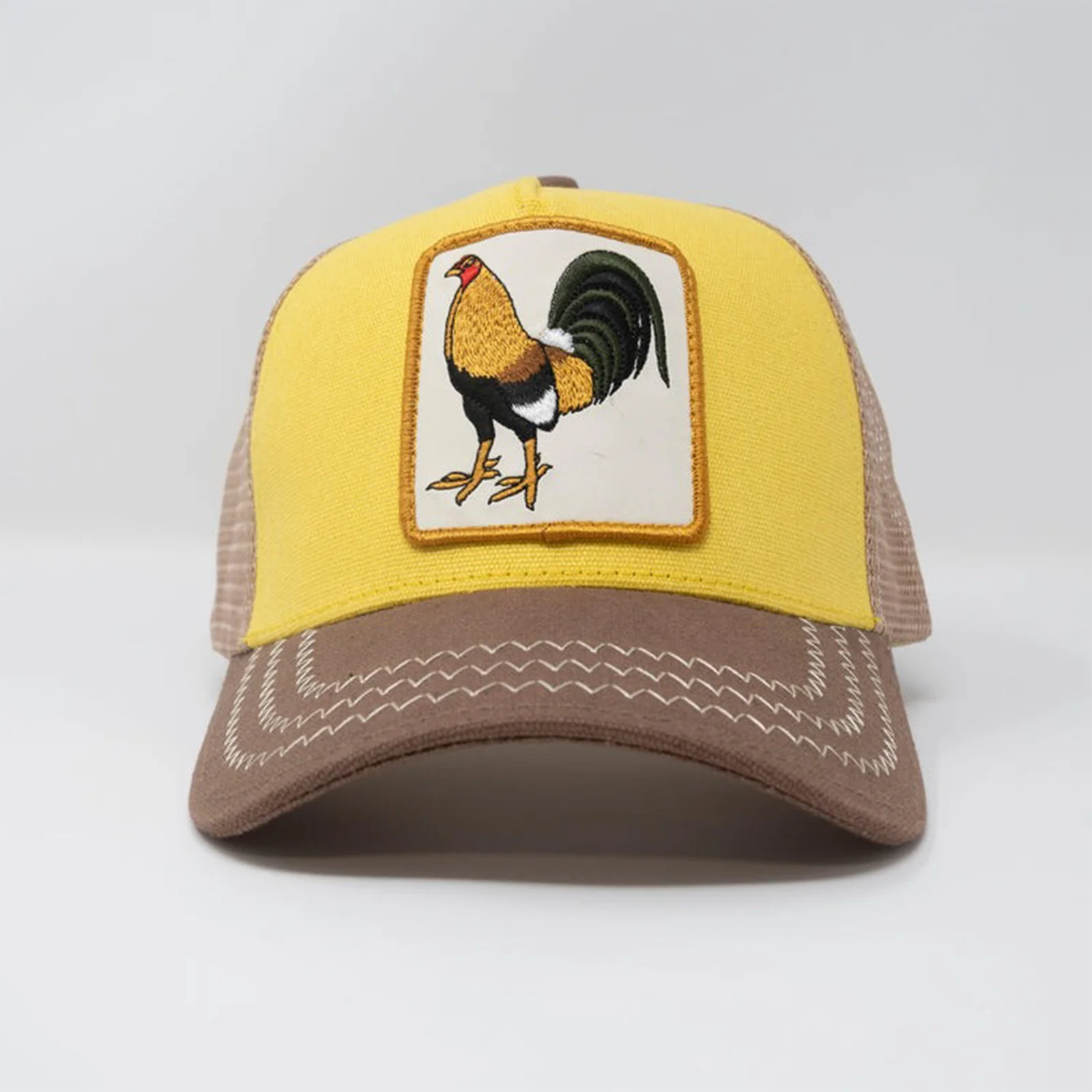 Rooster Brown Yellow Hat (Brown/Yellow)