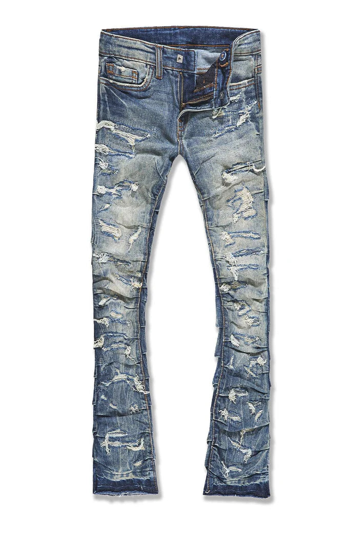 Kids Stacked Pants (Aged Wash) 