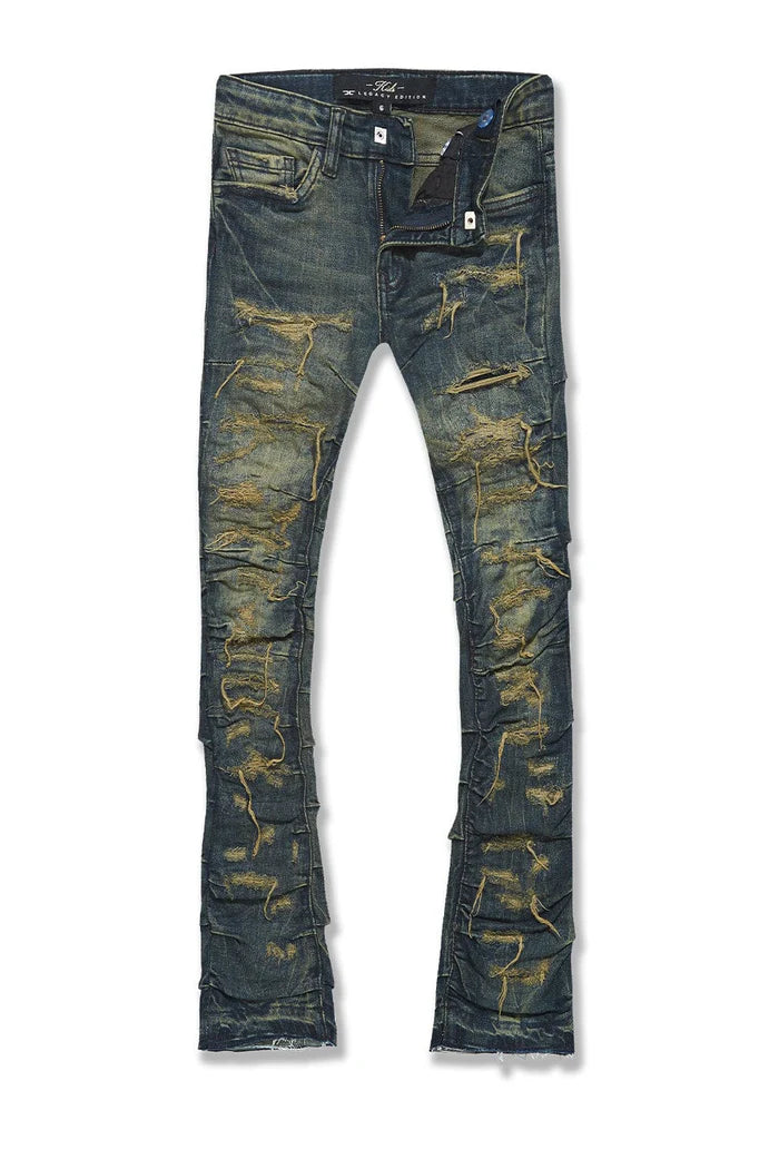 Kids Stacked Pants (Canyon Blue)