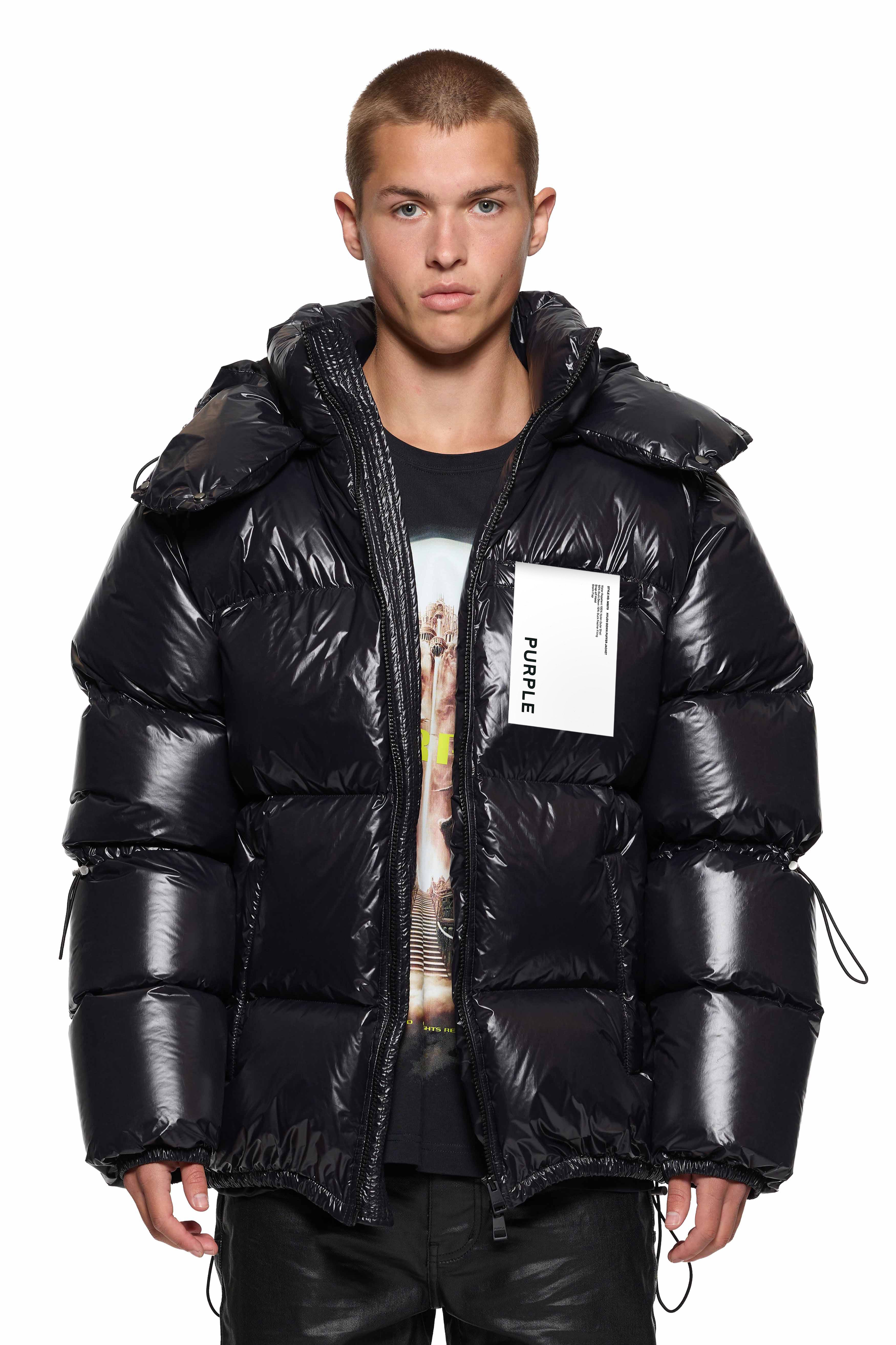 Nylon Puffer Jacket (Black) - M6079-PBBP424