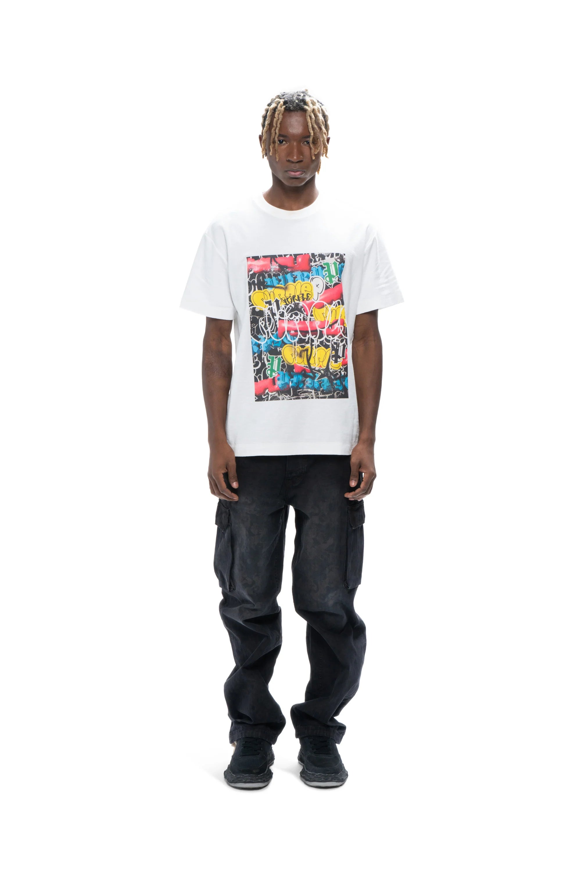 Graphic Textured Jersey Graffiti Puff Tee