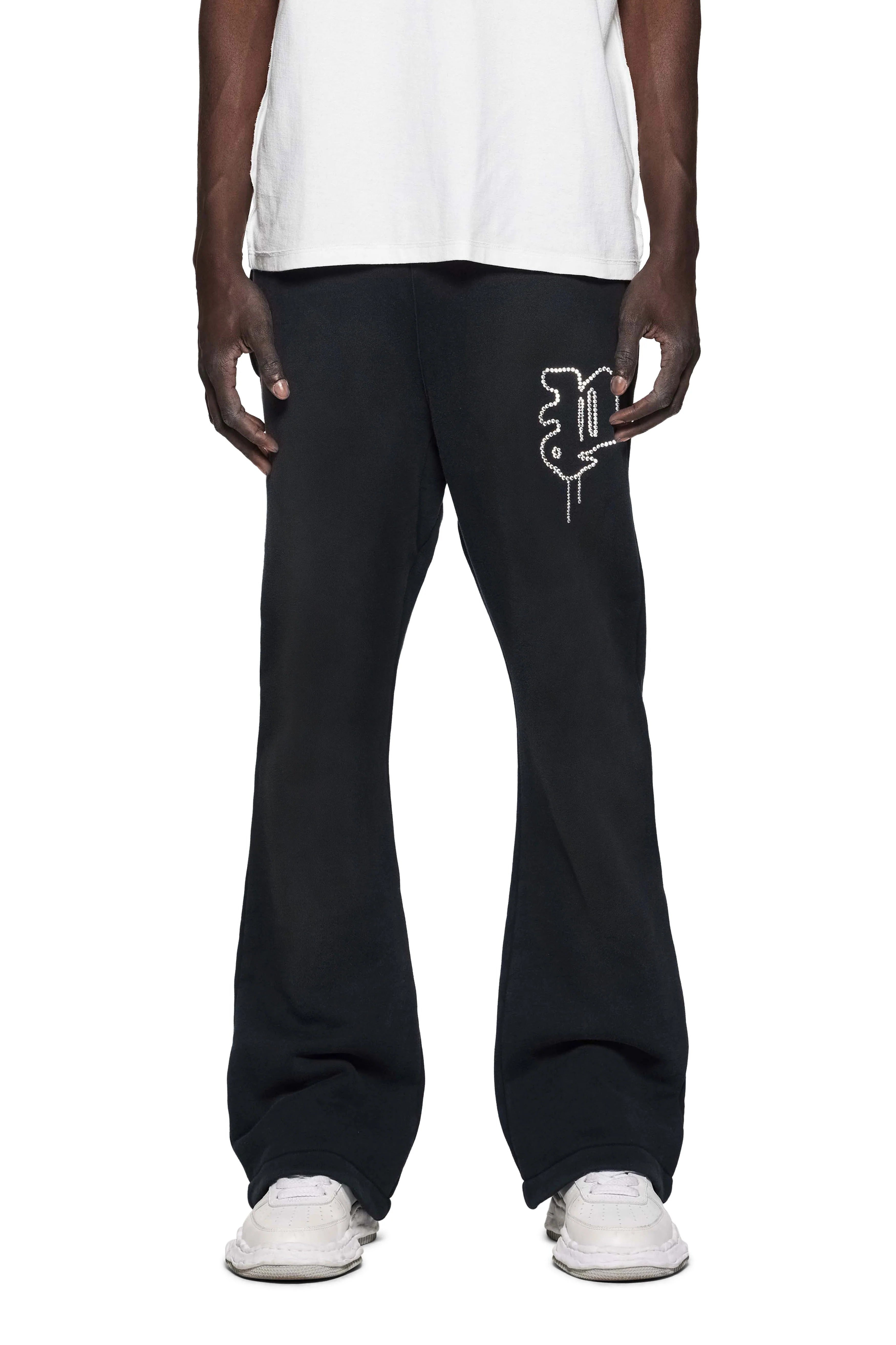 Crystals Gothic P Sweatpants (Black) 