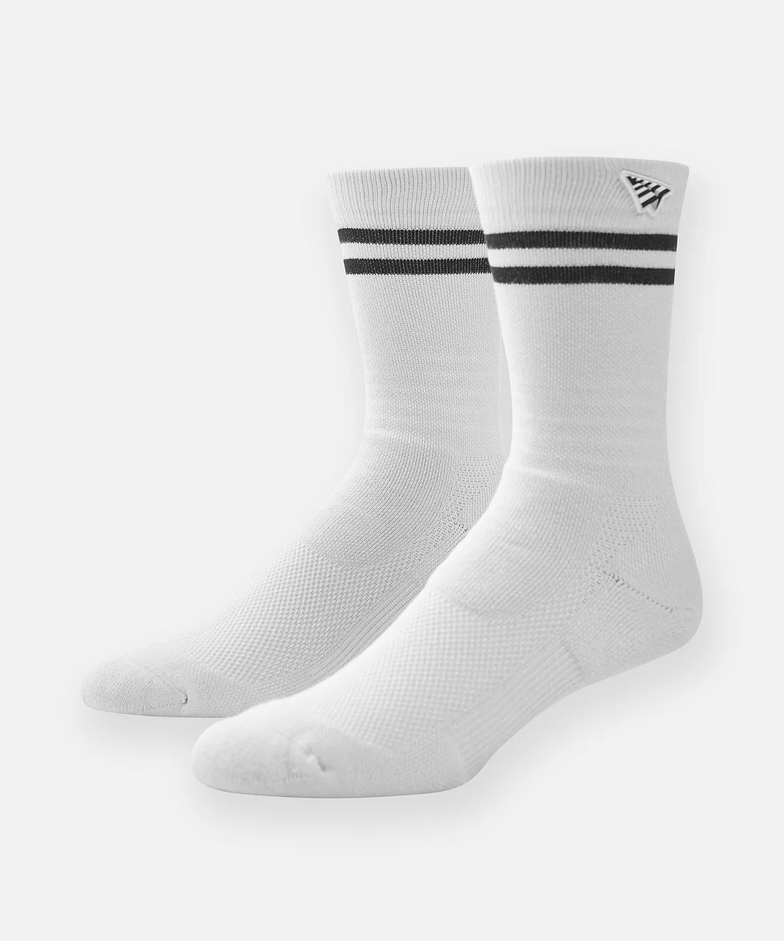 Silicone Patch Crew Socks (White) 