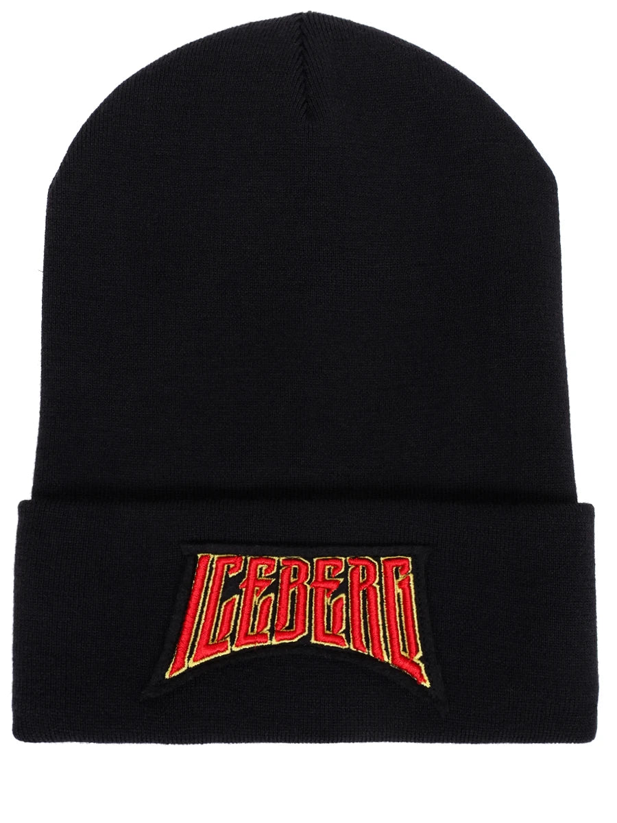 Iceberg Badge Logo Beanie (Black)