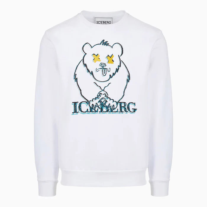 Bear Logo 5C Sweatshirt (White) 