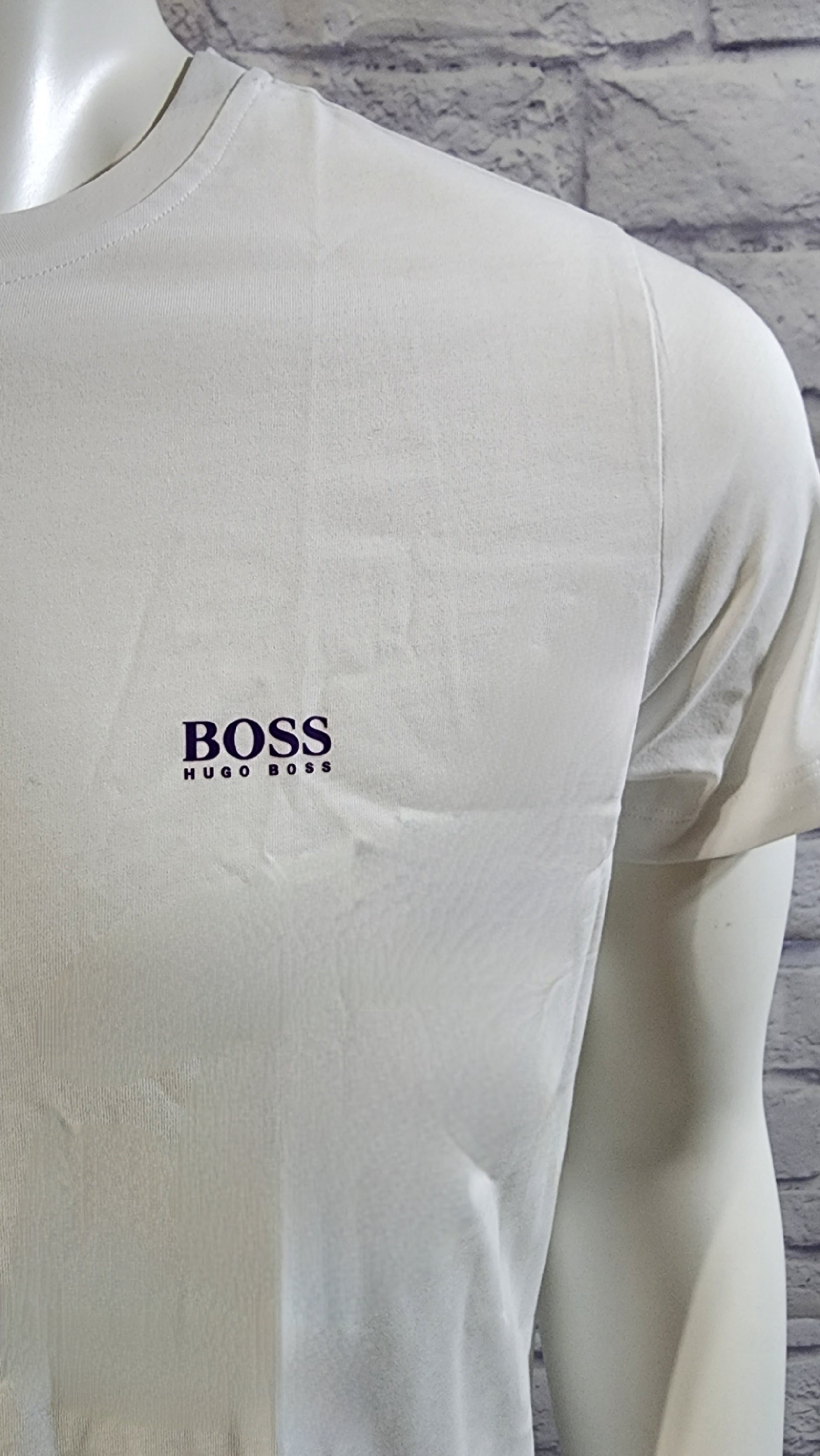 Hugo Boss: Basic T-Shirt (White with Purple Logo)